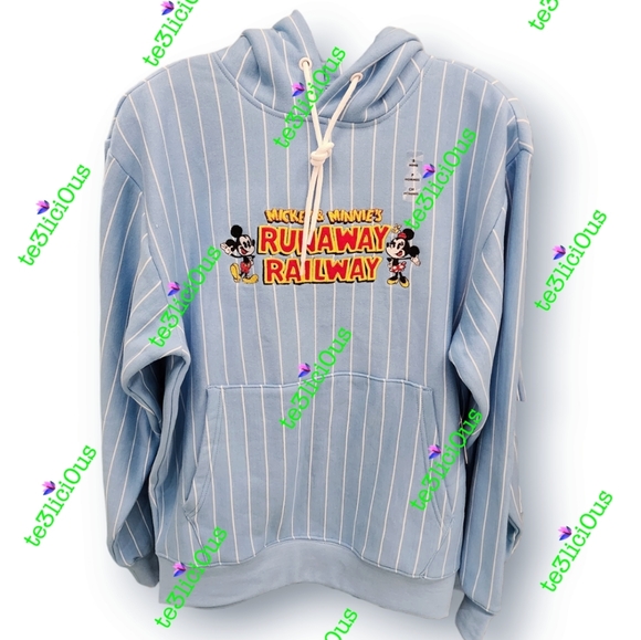 Disney Sweaters - DISNEY PARKS MICKEY AND MINNIE RUNAWAY RAILWAY PULLOVER HOODIE
